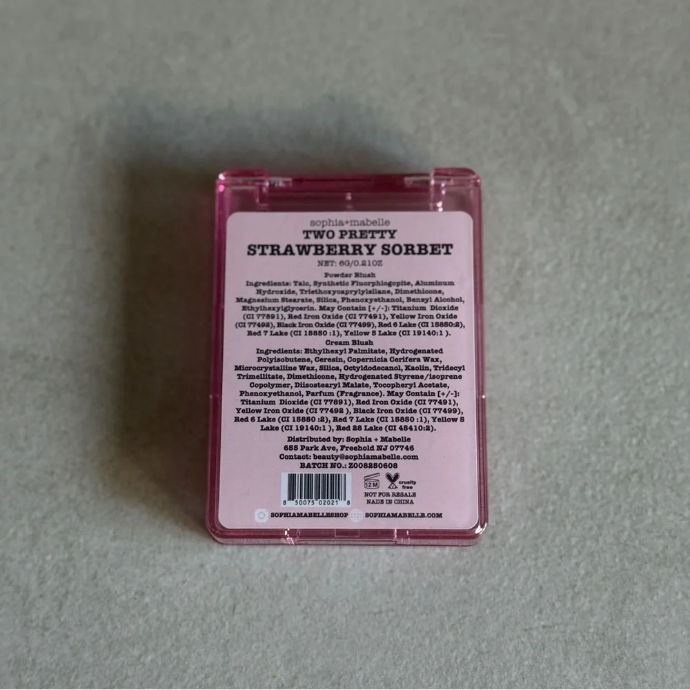 Sophia + Mabelle Two Pretty Blush Duo Strawberry Sorbet